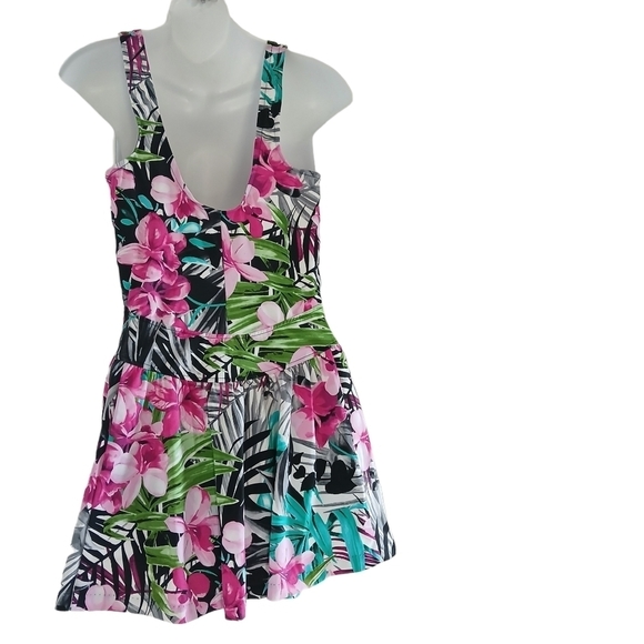 Vintage 90's Maxine Size 14 Plus Full Coverage Skirted Suit Bra Cups Flo… - Picture 9 of 16